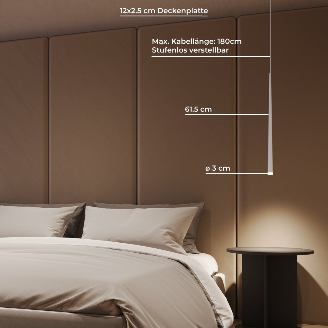 Modern LED Drop Pendant Light | Elegant Bedroom Living Room Dining Chandelier