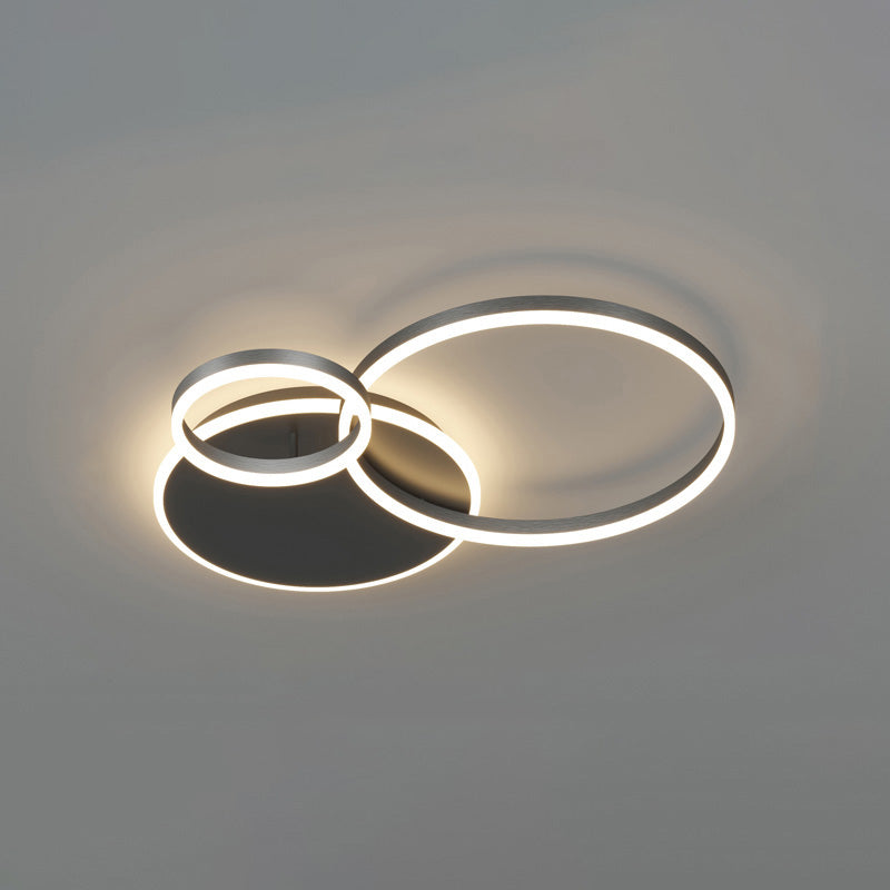 Modern Circular LED Flush Mount Ceiling Light | Luxury Low Profile Chandelier Lamp