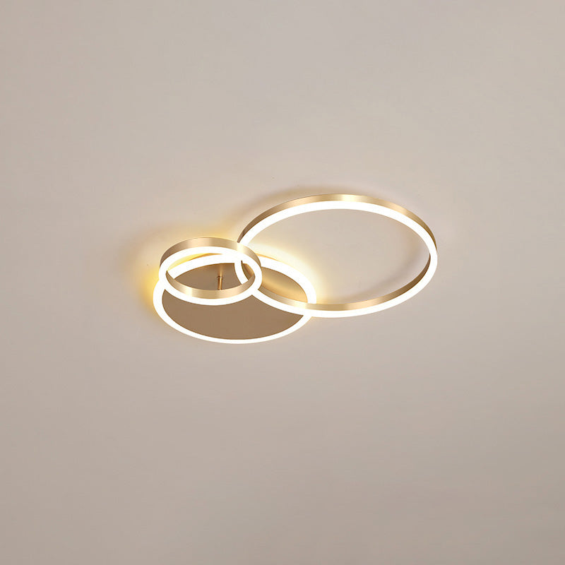 Modern Circular LED Flush Mount Ceiling Light | Luxury Low Profile Chandelier Lamp