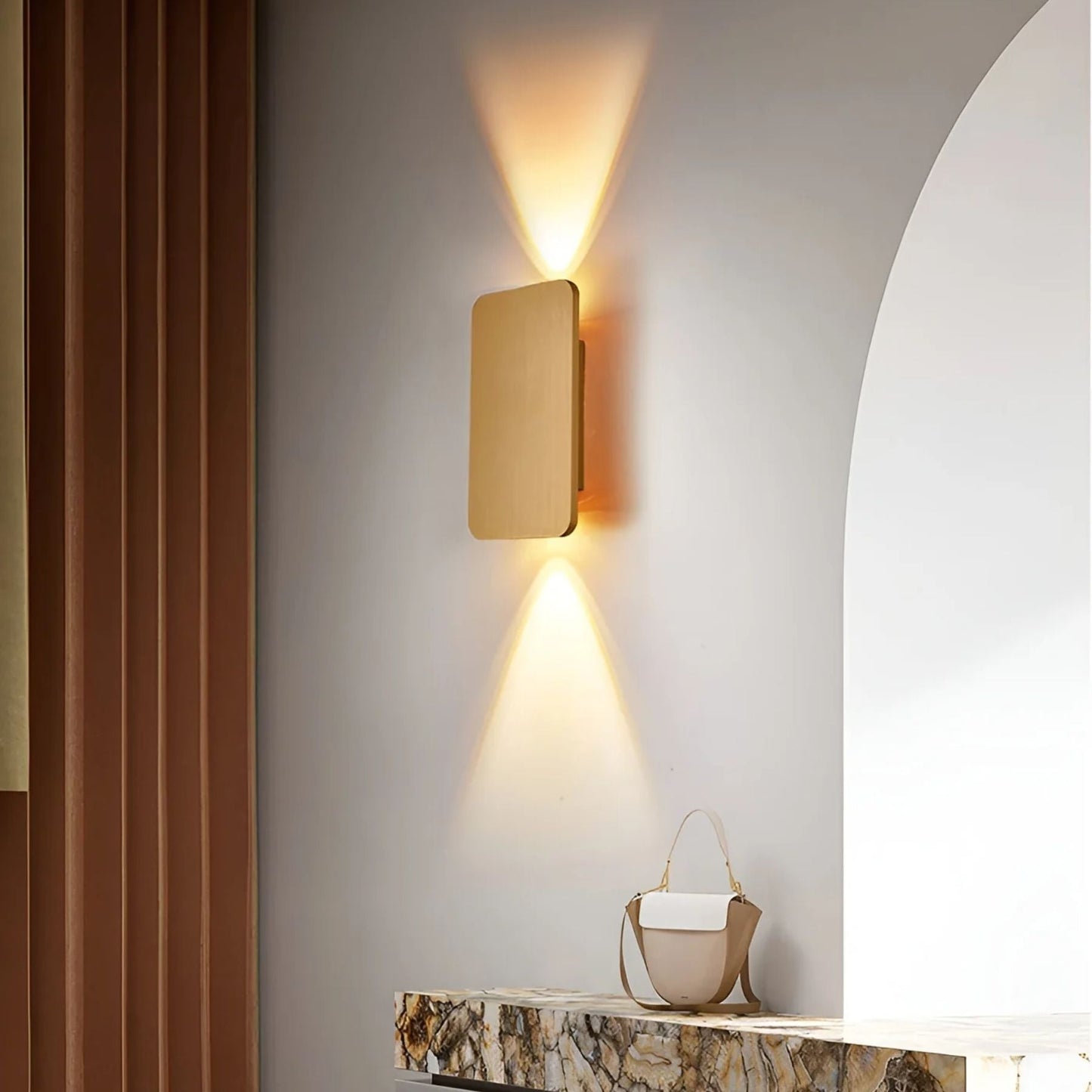Modern Rectangle LED Wall Lamp with Up and Down Light | Indoor Wall Sconce Lighting