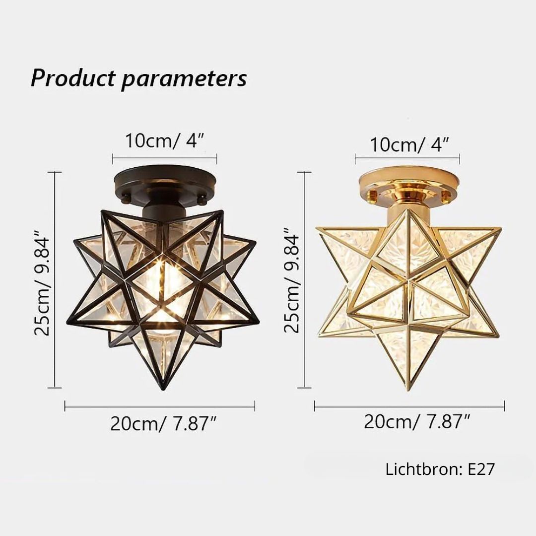 Modern Star Ceiling Light Fixture | Decorative Flush Mount Lamp for Bedroom and Hallway