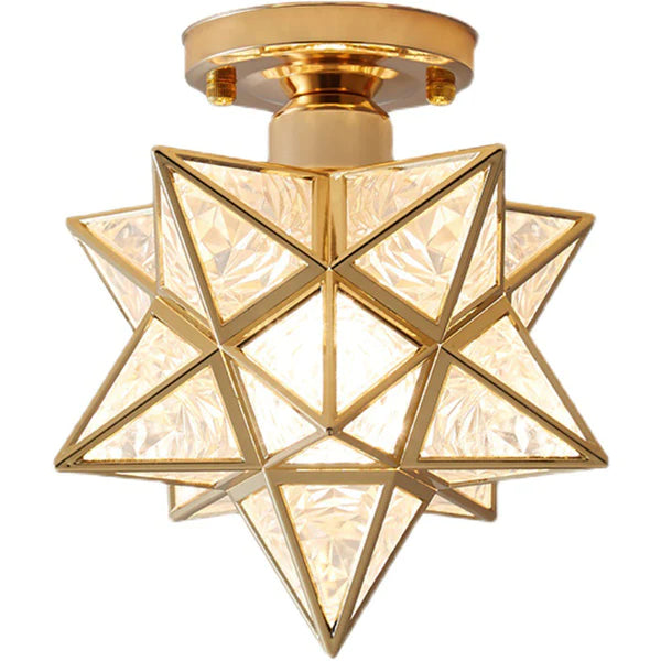 Modern Star Ceiling Light Fixture | Decorative Flush Mount Lamp for Bedroom and Hallway
