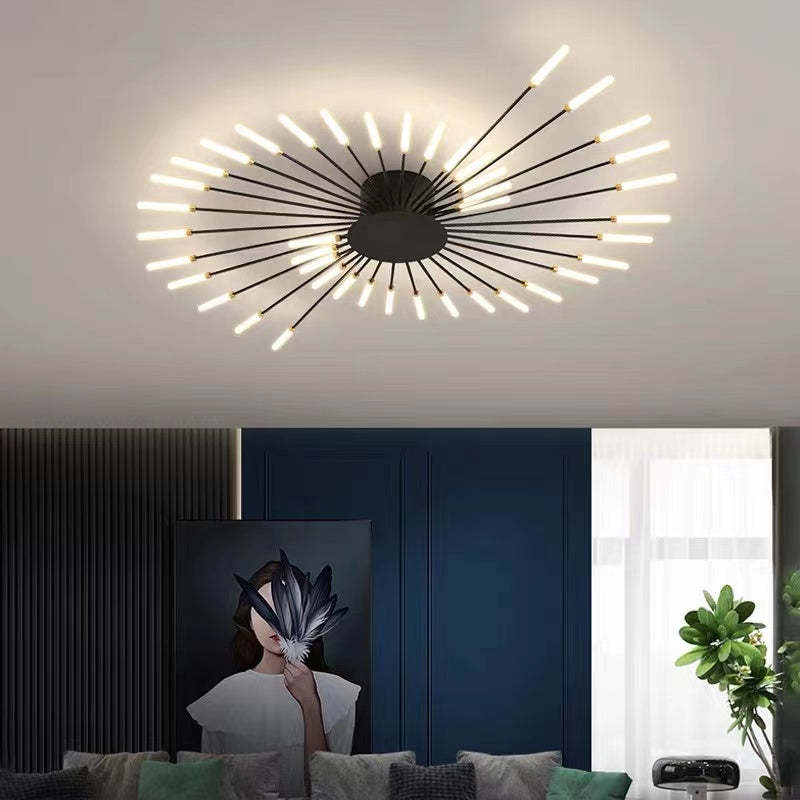 Modern Fireworks Flush Mount LED Ceiling Light | Decorative Living Room Lamp