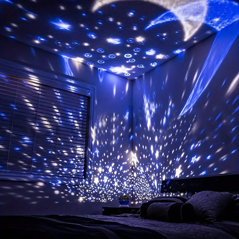 Rechargeable Star Projector LED Night Lamp for Kids | Colourful Bedside Light