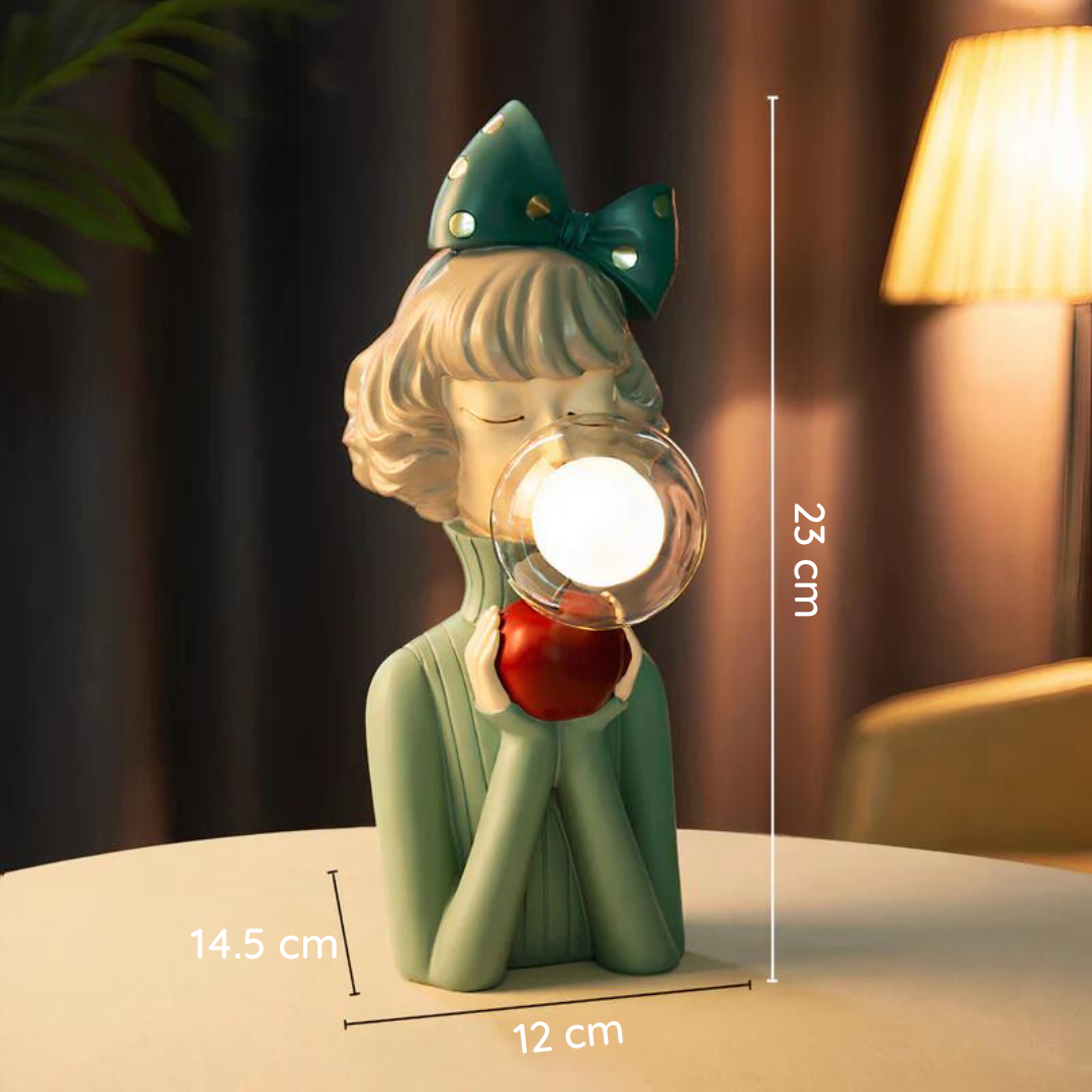 Handcrafted Artistic Figurine LED Table Lamp | Decorative Bedside and Desk Light