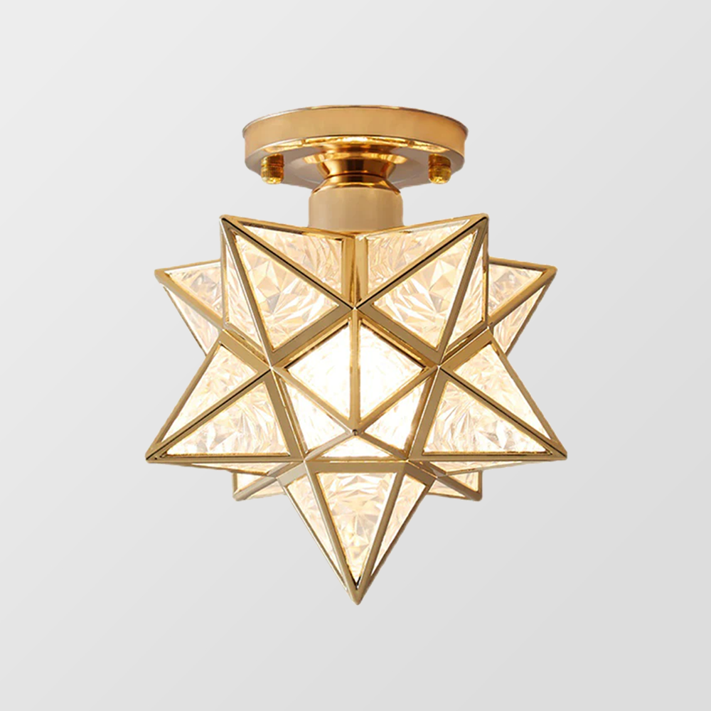 Modern Star Ceiling Light Fixture | Decorative Flush Mount Lamp for Bedroom and Hallway