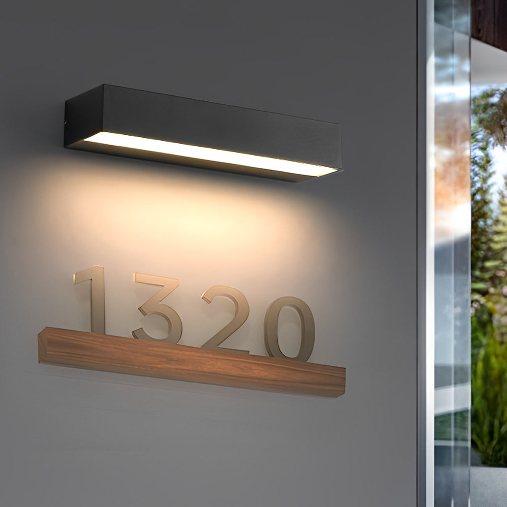 Outdoor LED Wall Lamp in Modern Rectangular Design | Waterproof Porch Light