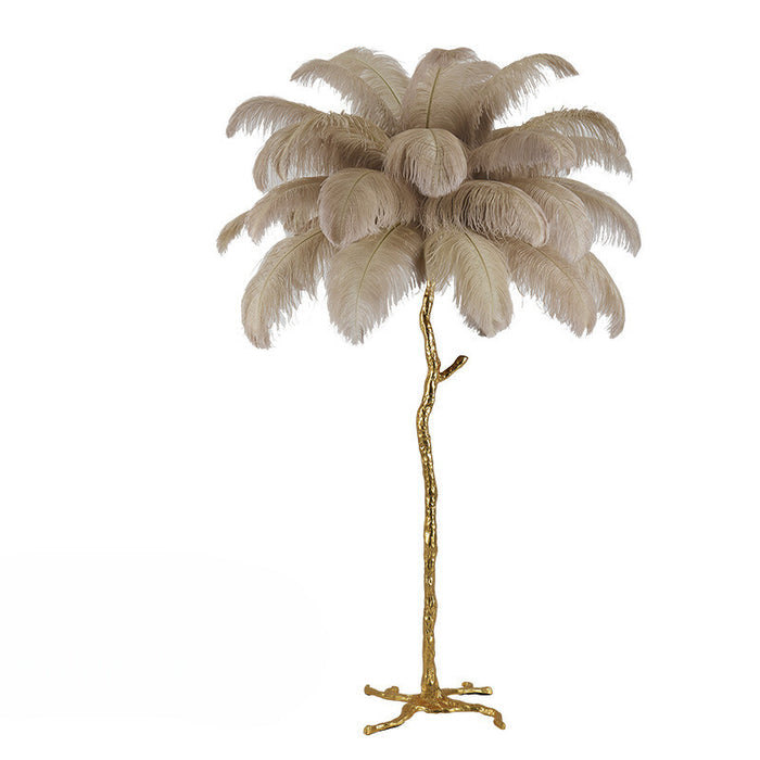 Luxury Feather Floor Lamp in Nordic Style | Decorative Standing Light for Living Room