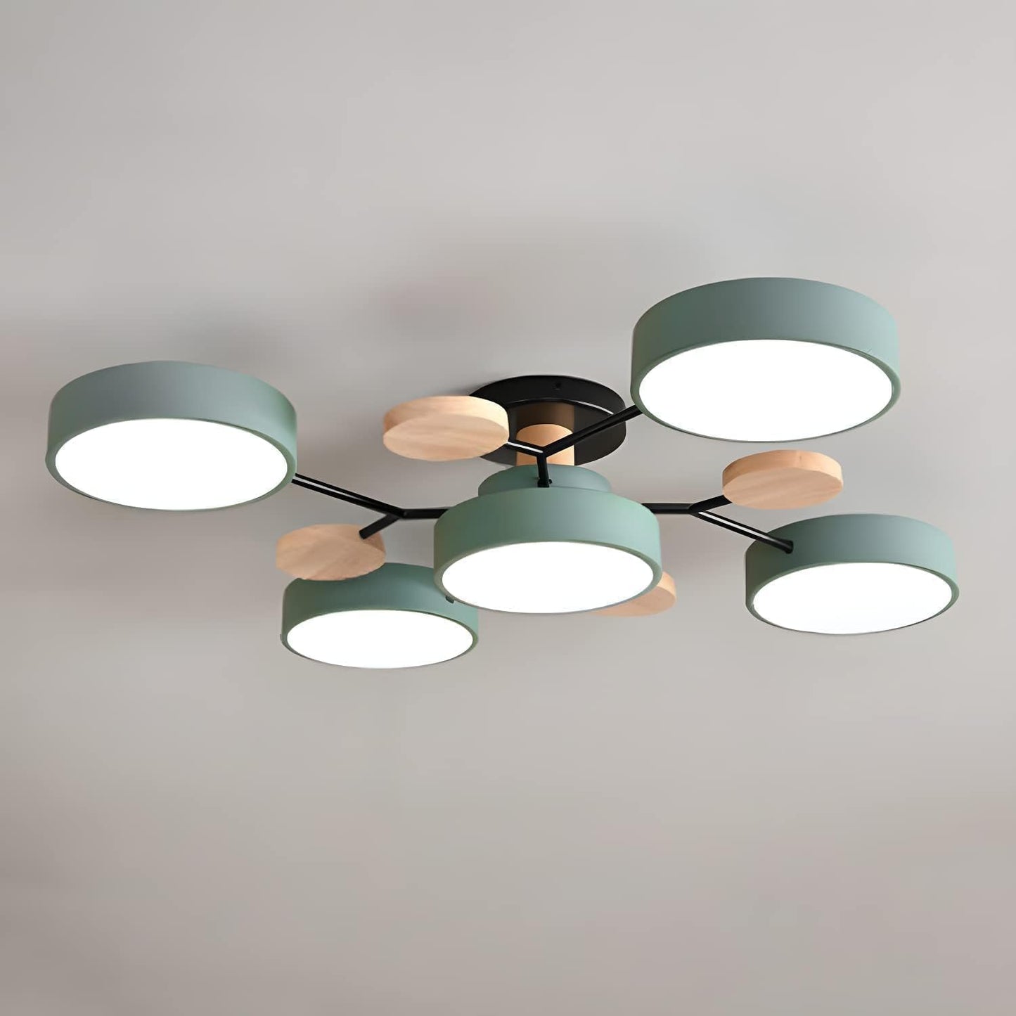 Modern Circular LED Ceiling Light | Contemporary Bedroom Living Room Lamp