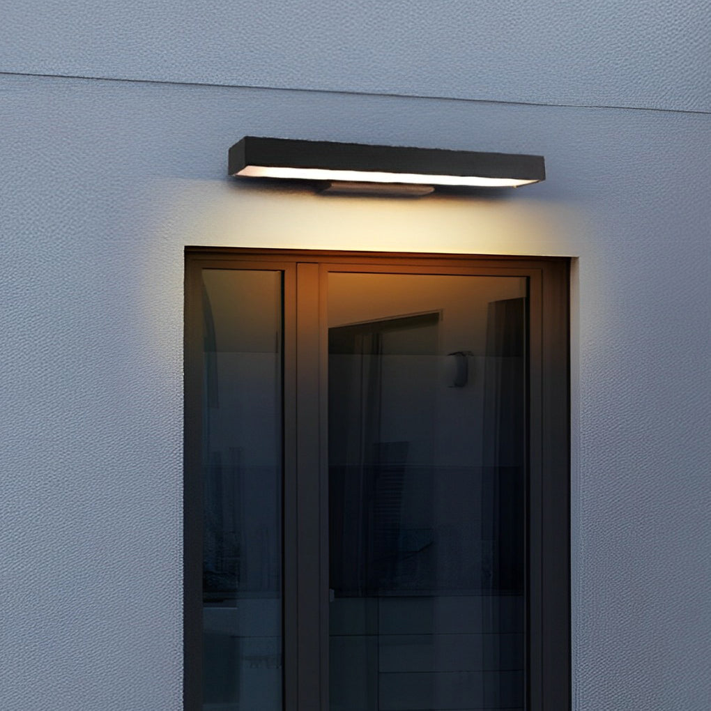 Outdoor Motion Sensor Wall Light in Modern Black | Waterproof LED Wall Lamp