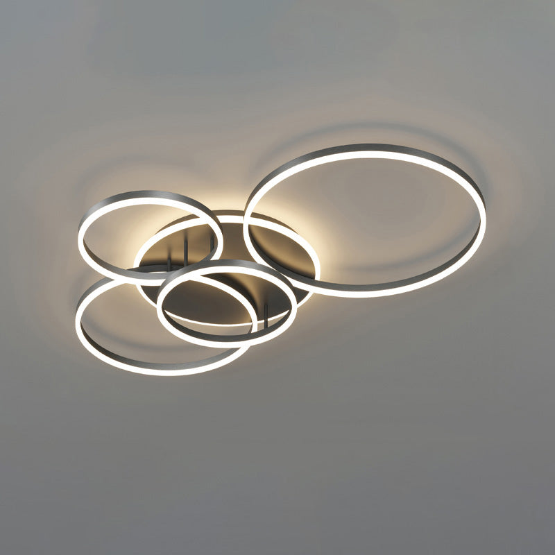 Modern Circular LED Flush Mount Ceiling Light | Luxury Low Profile Chandelier Lamp