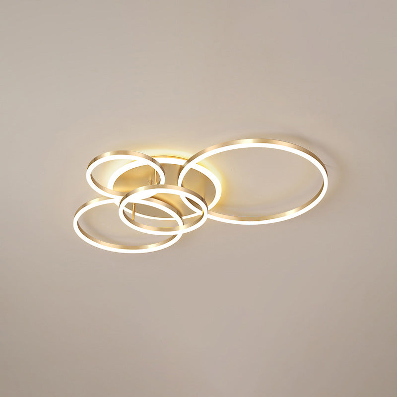 Modern Circular LED Flush Mount Ceiling Light | Luxury Low Profile Chandelier Lamp