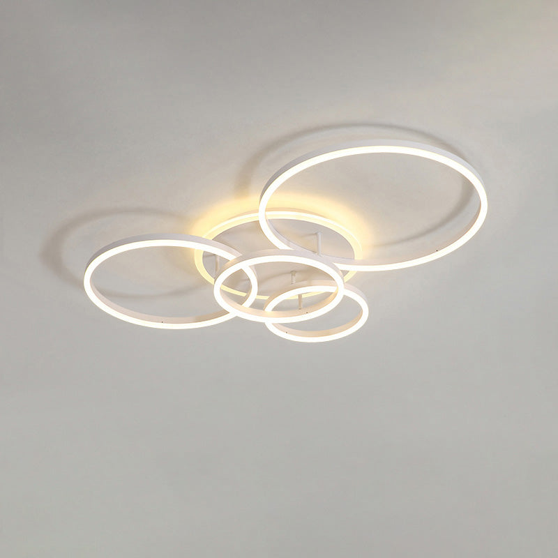 Modern Circular LED Flush Mount Ceiling Light | Luxury Low Profile Chandelier Lamp