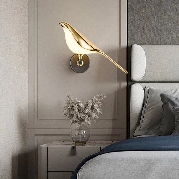 Modern Bird Wall Lamp with LED Light | Decorative Indoor Sconce