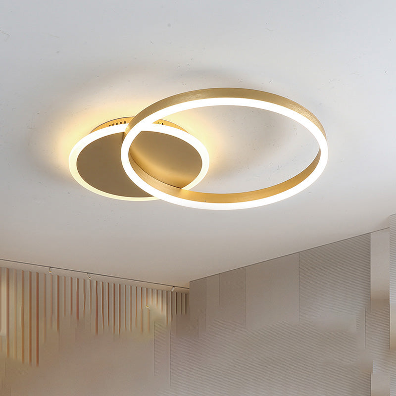 Modern Circular LED Flush Mount Ceiling Light | Luxury Low Profile Chandelier Lamp