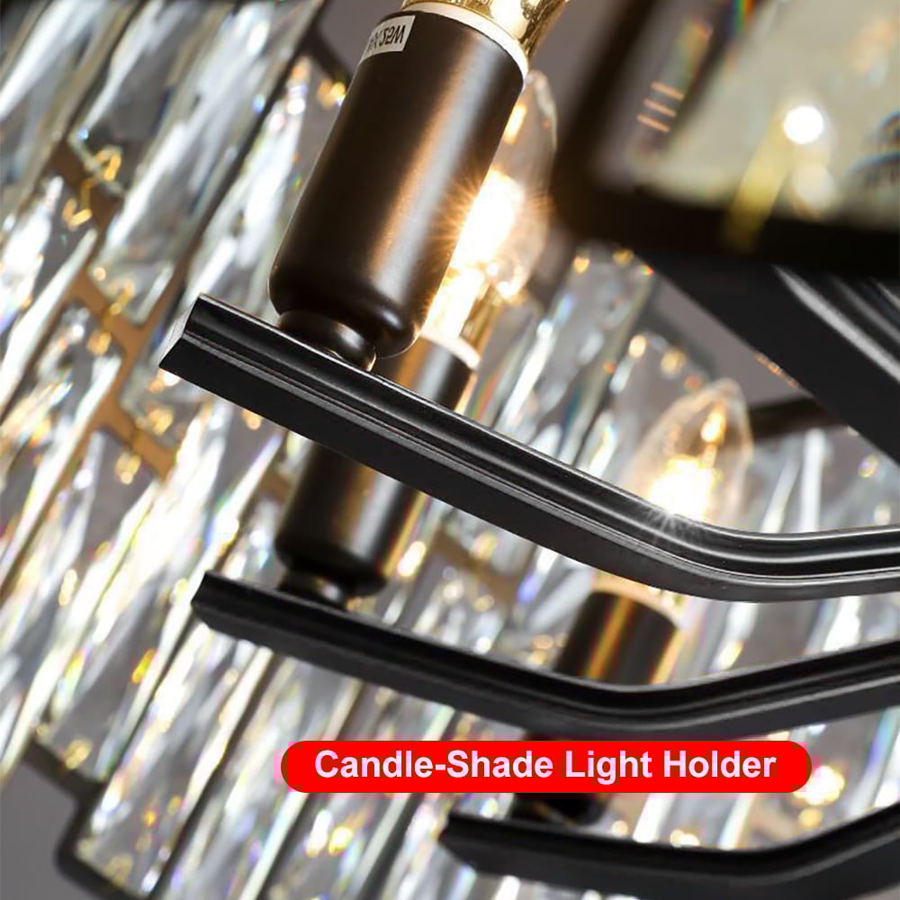 Modern Crystal Chandelier for Dining Room | Elegant Ceiling Light Fixture