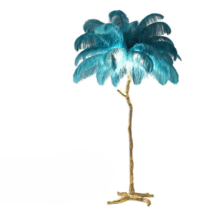 Luxury Feather Floor Lamp in Nordic Style | Decorative Standing Light for Living Room