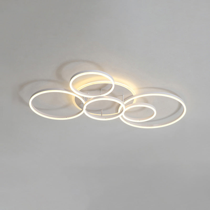 Modern Circular LED Flush Mount Ceiling Light | Luxury Low Profile Chandelier Lamp