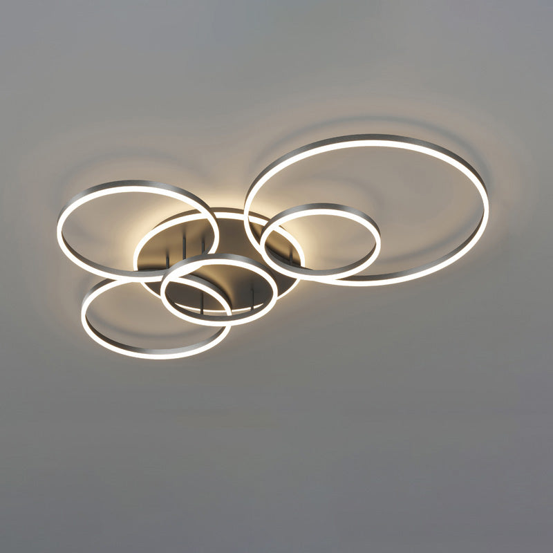 Modern Circular LED Flush Mount Ceiling Light | Luxury Low Profile Chandelier Lamp