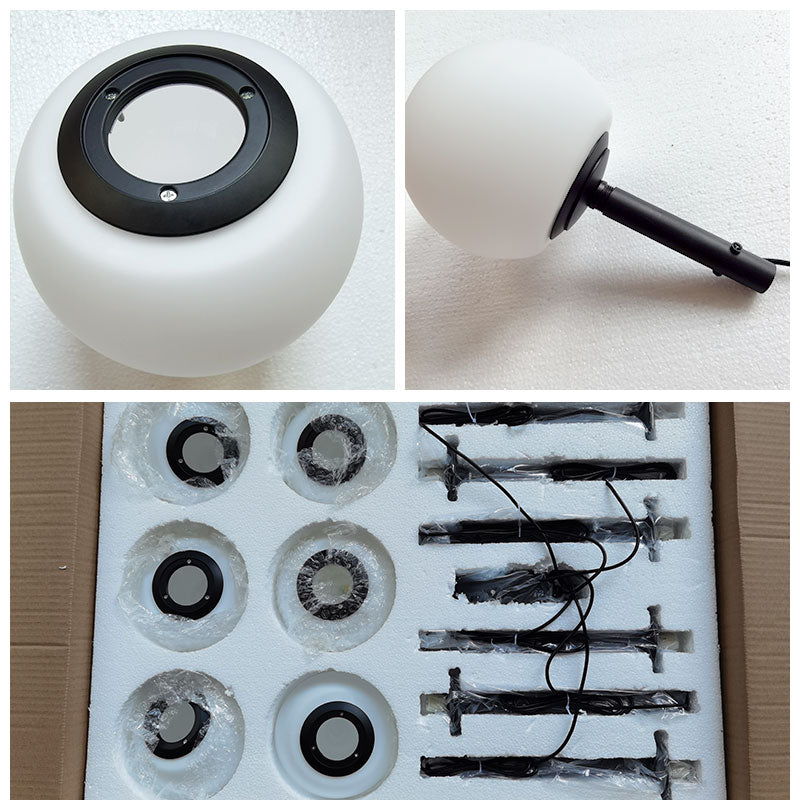 Frosted Glass Globe Ceiling Light for Living Room | Modern Decorative Chandelier Lamp