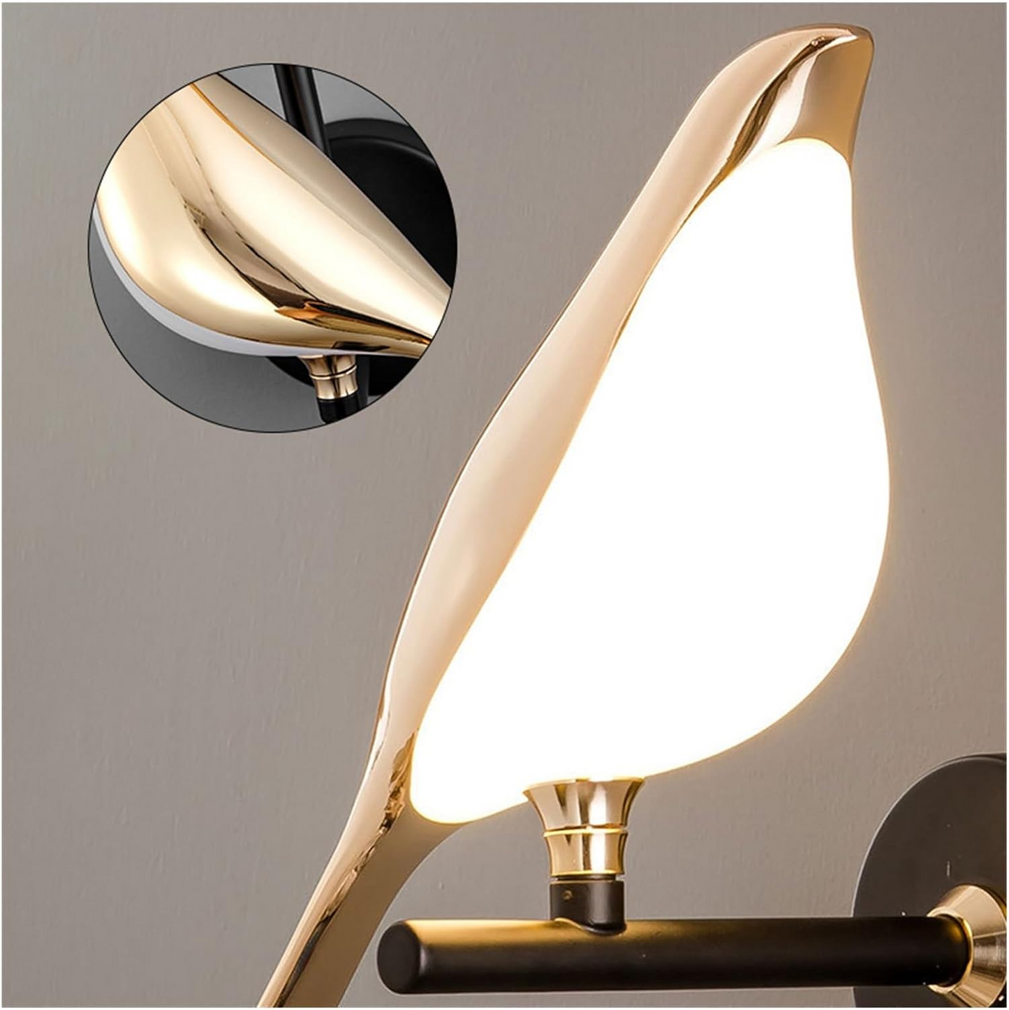 Modern Bird Wall Lamp with LED Light | Decorative Indoor Sconce