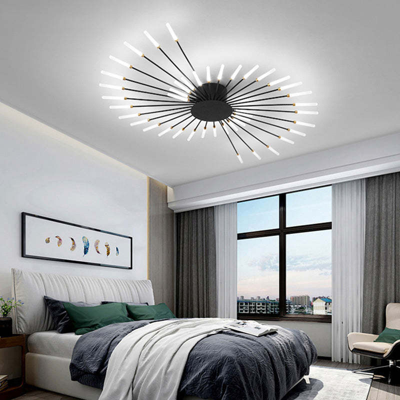 Modern Fireworks Flush Mount LED Ceiling Light | Decorative Living Room Lamp
