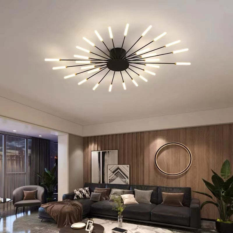 Modern Fireworks Flush Mount LED Ceiling Light | Decorative Living Room Lamp