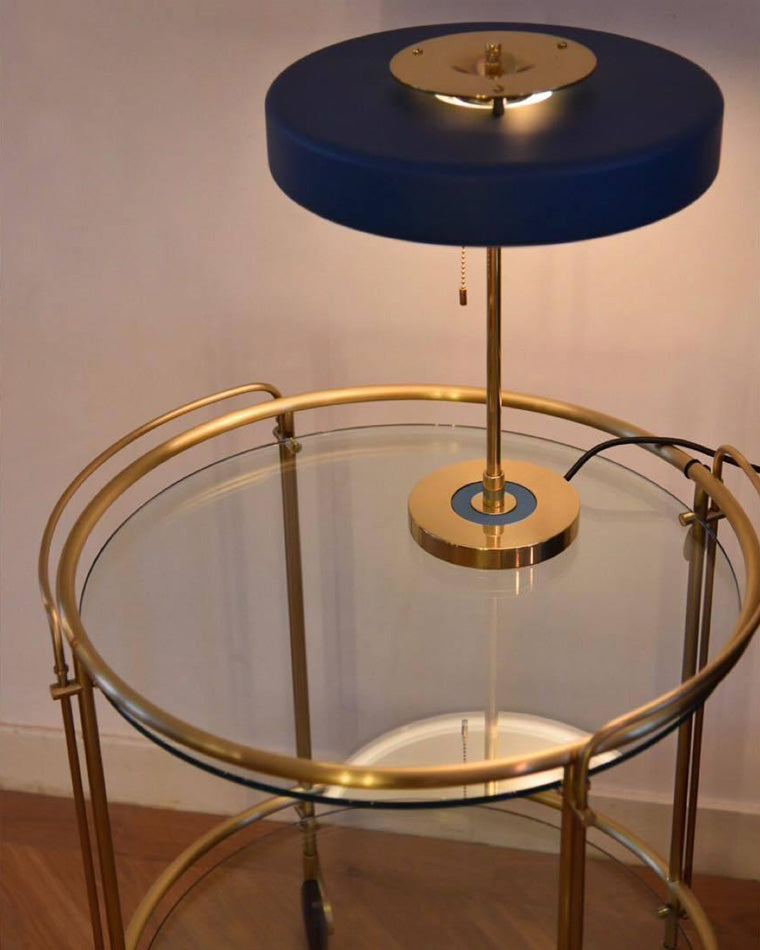 Vintage Mid Century Table Lamp with Pull Chain | Bedside and Desk Lighting