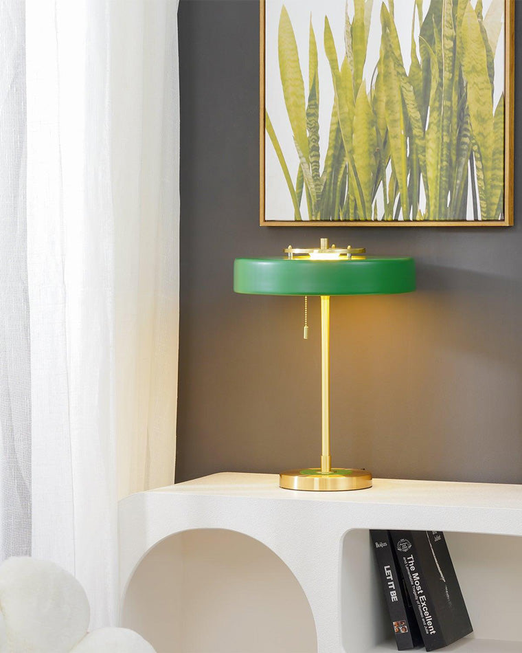 Vintage Mid Century Table Lamp with Pull Chain | Bedside and Desk Lighting
