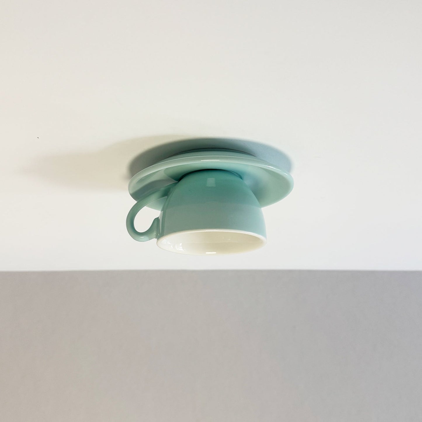 Ceramic Cup Style Flush Mount Ceiling Light | Modern Decorative Lamp