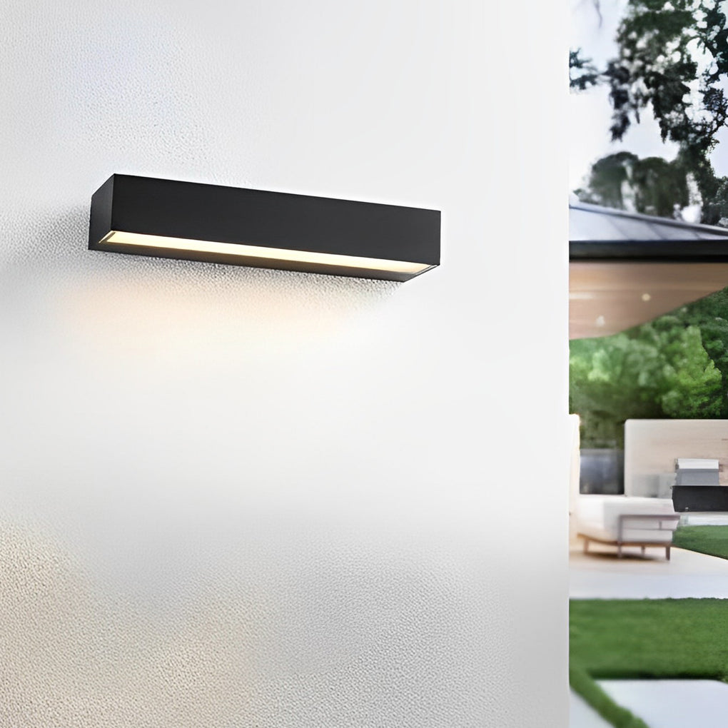 Outdoor LED Wall Lamp in Modern Rectangular Design | Waterproof Porch Light