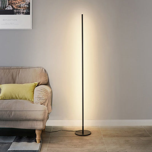 Minimalist LED Floor Lamp with Remote Control | Modern Standing Light for Living Room