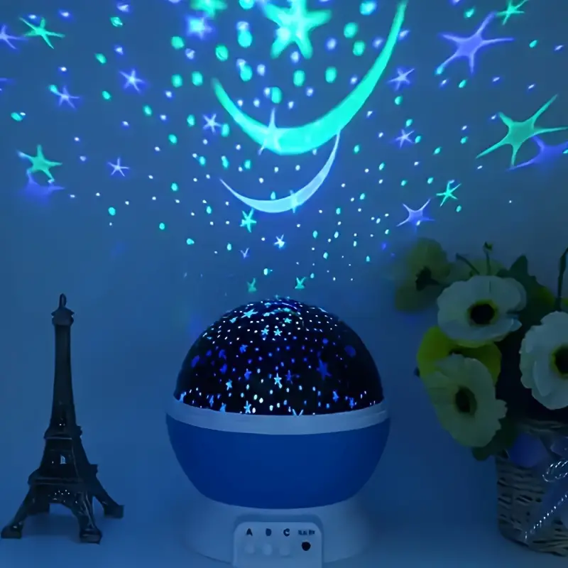 Rechargeable Star Projector LED Night Lamp for Kids | Colourful Bedside Light