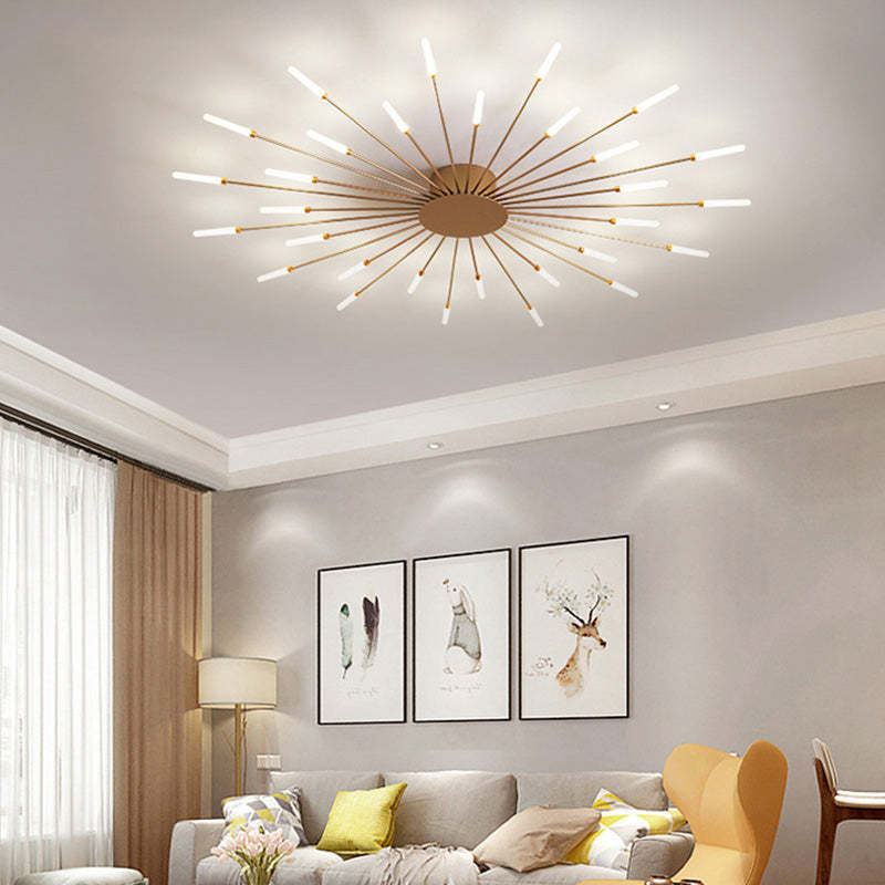 Modern Fireworks Flush Mount LED Ceiling Light | Decorative Living Room Lamp