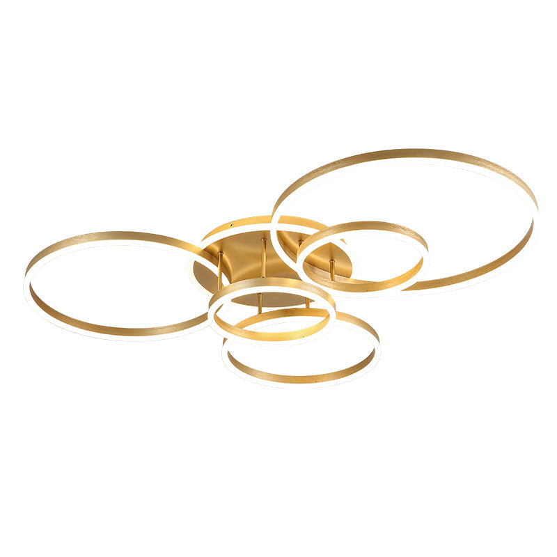 Modern Circular LED Flush Mount Ceiling Light | Luxury Low Profile Chandelier Lamp