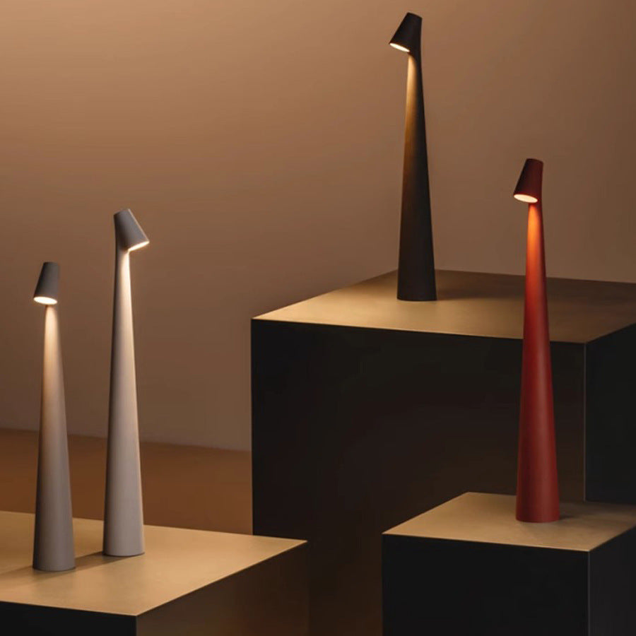 Rechargeable Nordic LED Table Lamp with Touch Dimmer | Modern Bedside Light