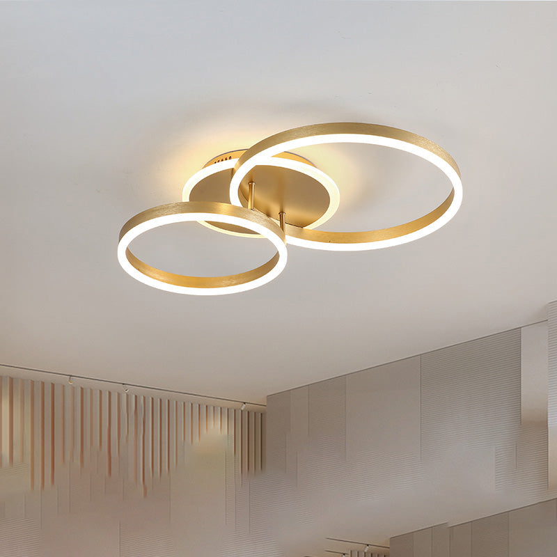 Modern Circular LED Flush Mount Ceiling Light | Luxury Low Profile Chandelier Lamp