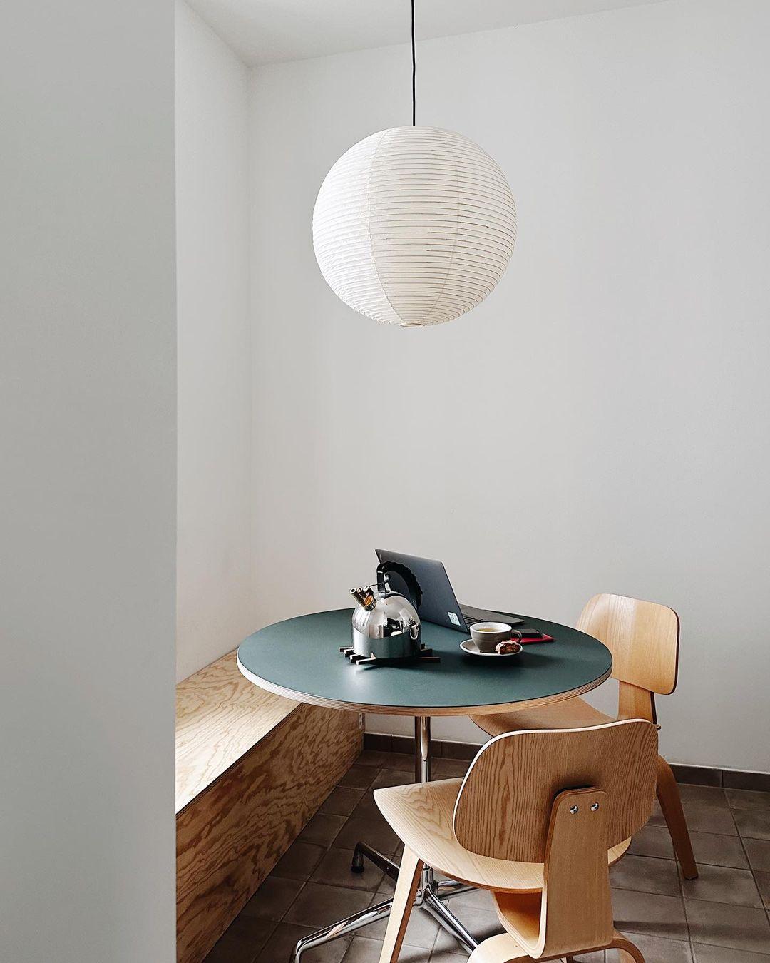 Japanese Paper Pendant Lamp | Minimalist Round Ceiling Light