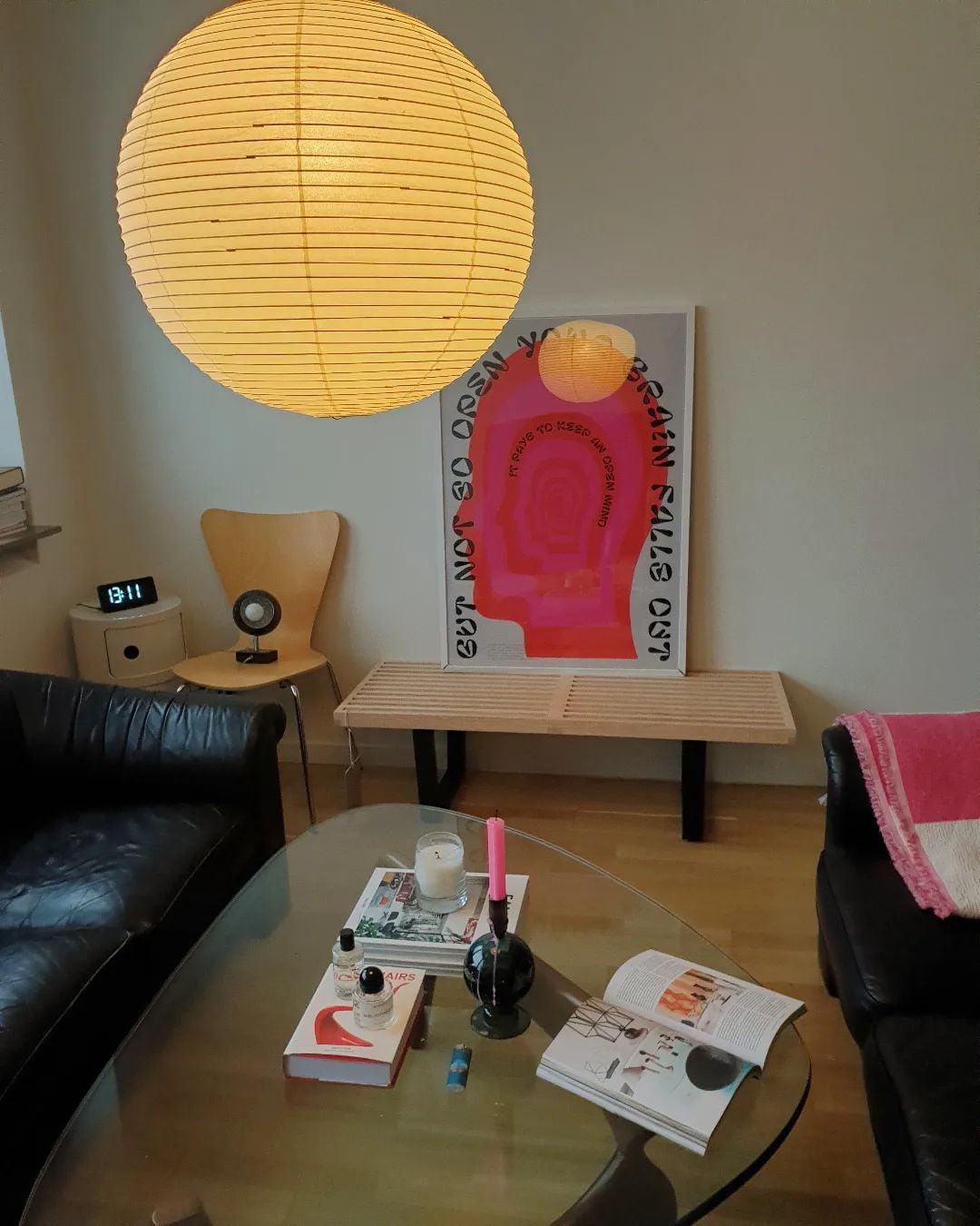 Japanese Paper Pendant Lamp | Minimalist Round Ceiling Light