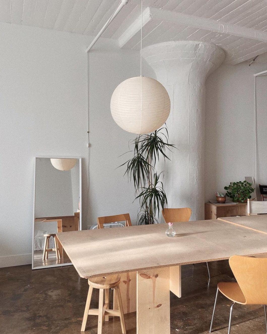 Japanese Paper Pendant Lamp | Minimalist Round Ceiling Light