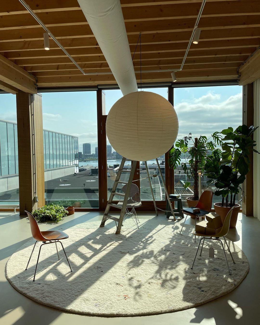 Japanese Paper Pendant Lamp | Minimalist Round Ceiling Light