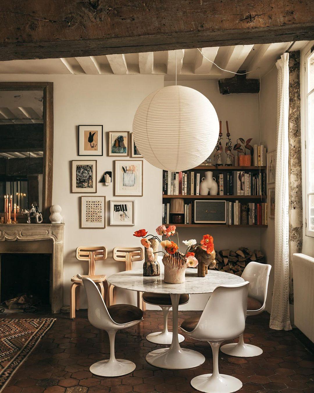 Japanese Paper Pendant Lamp | Minimalist Round Ceiling Light