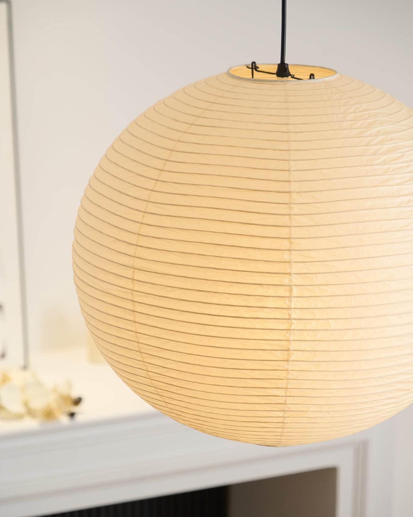 Japanese Paper Pendant Lamp | Minimalist Round Ceiling Light