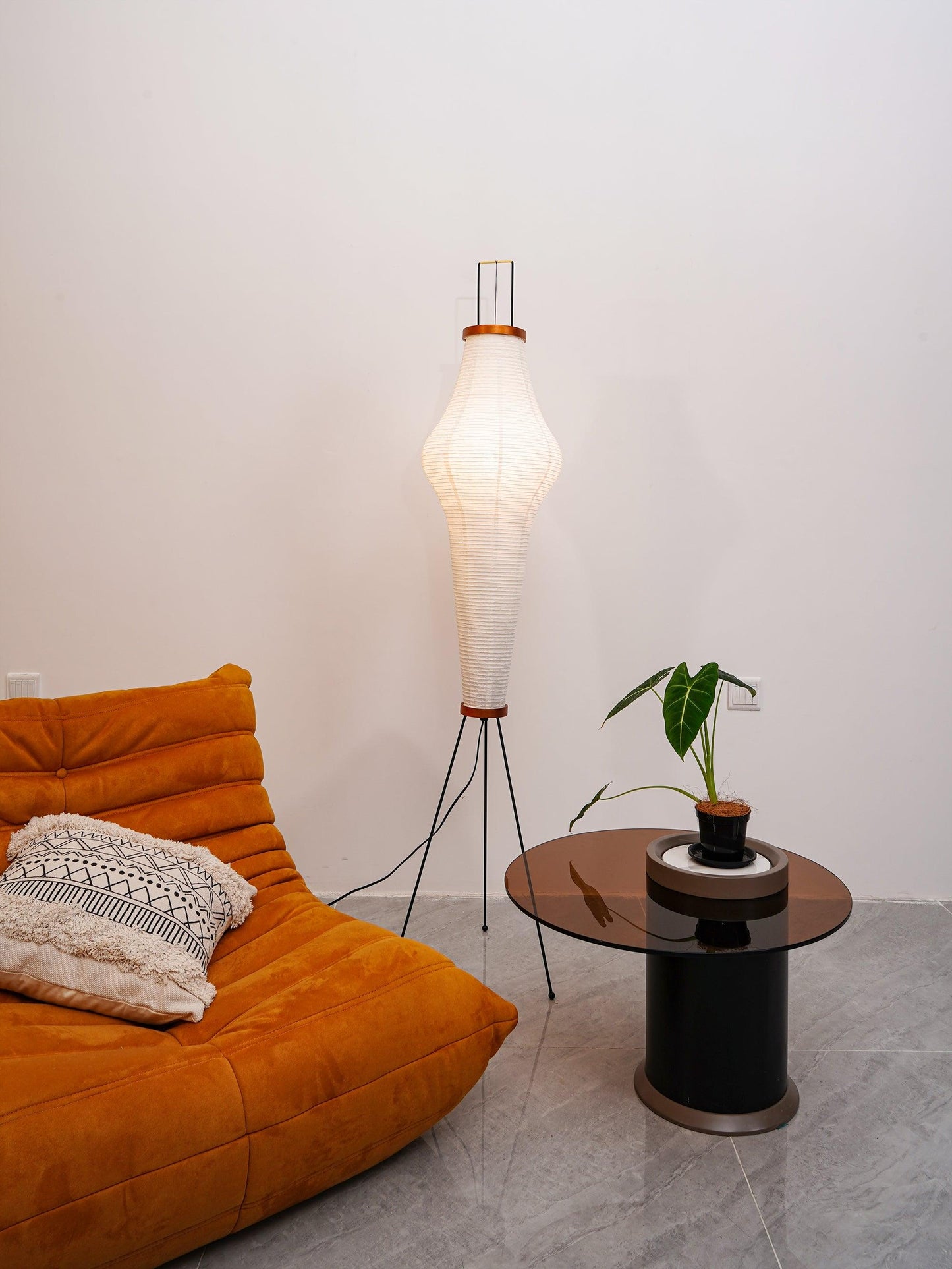 Modern Japanese Style Floor Lamp | Standing Light for Living Room and Bedroom