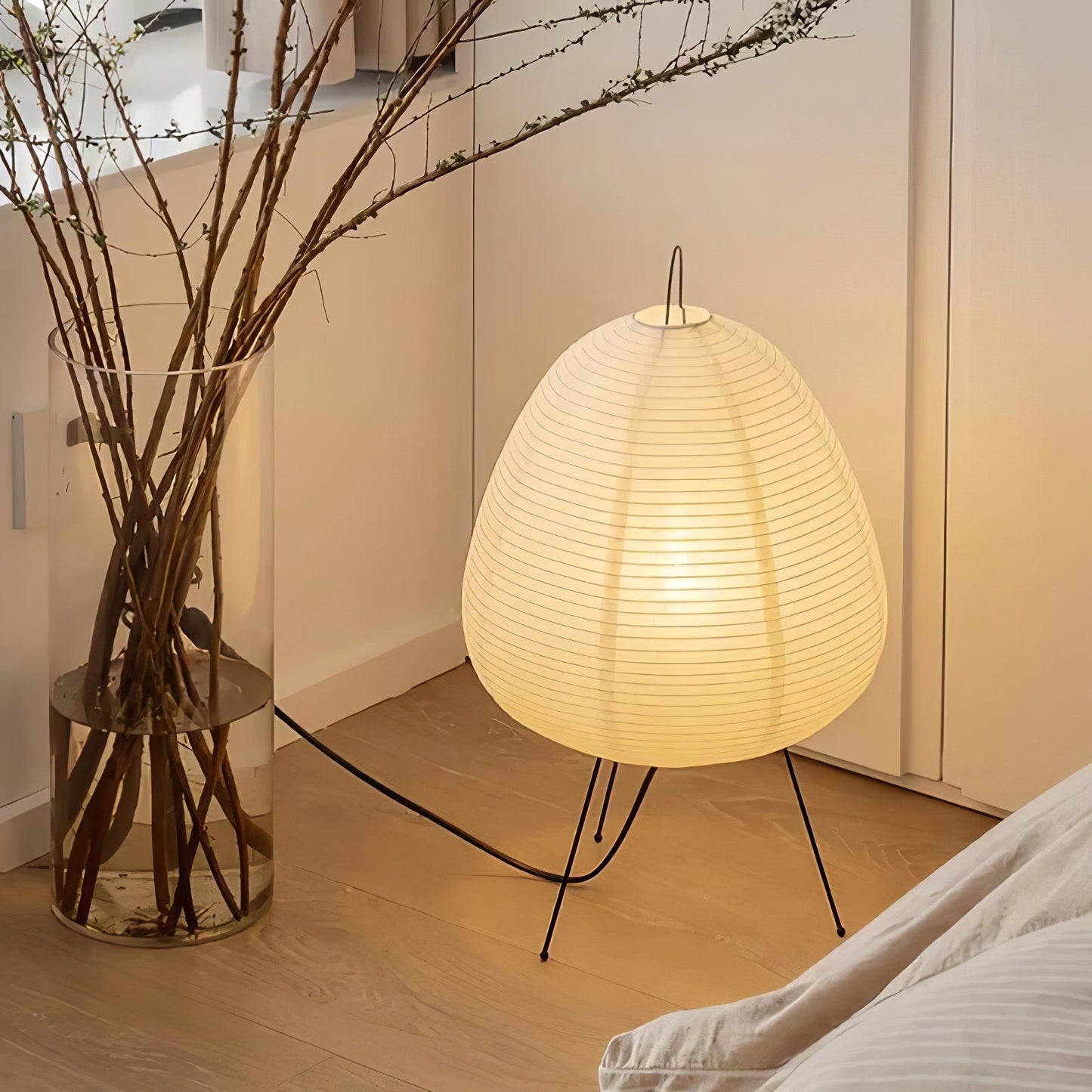 Modern Paper Table Lamp | Floor Lamp with Soft Glow for Living Room and Bedroom