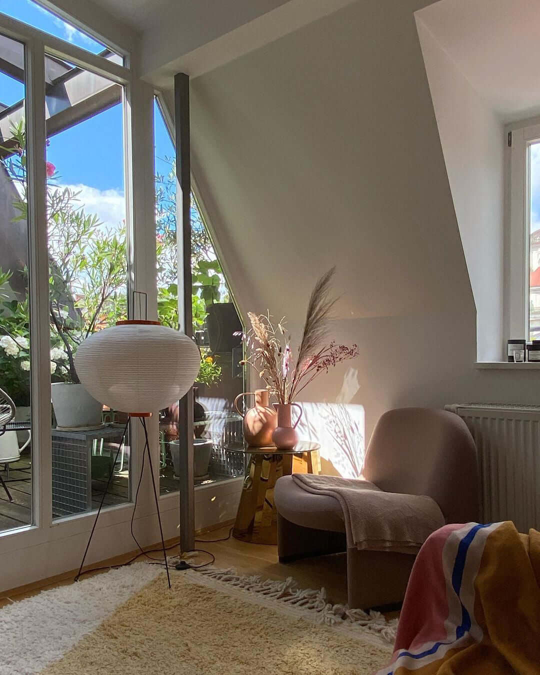 Modern Japanese Style Floor Lamp | Standing Light for Living Room and Bedroom