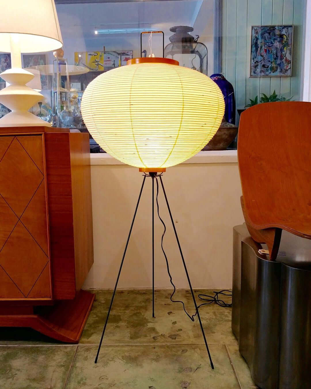 Modern Japanese Style Floor Lamp | Standing Light for Living Room and Bedroom