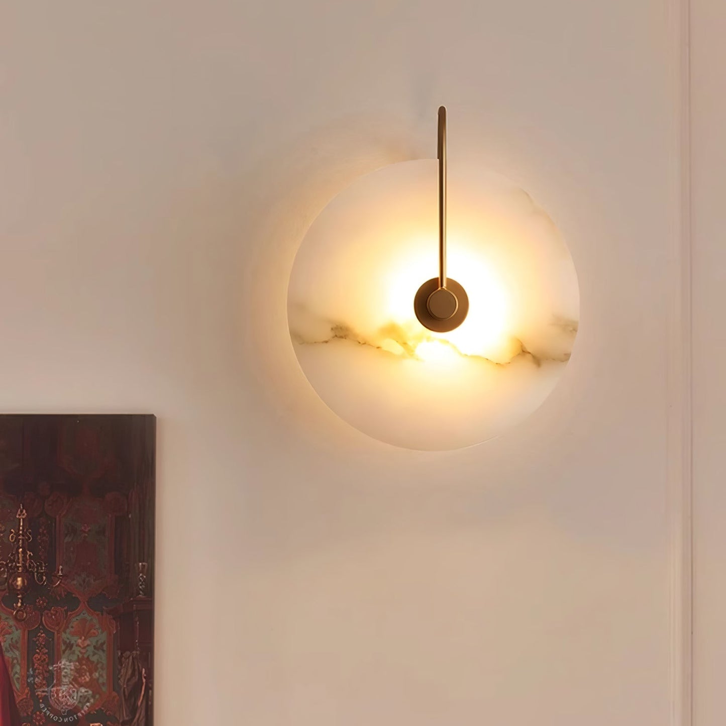 Round Disc Wall Lamp Sconce | Modern Ambient Wall Light for Bedroom and Living