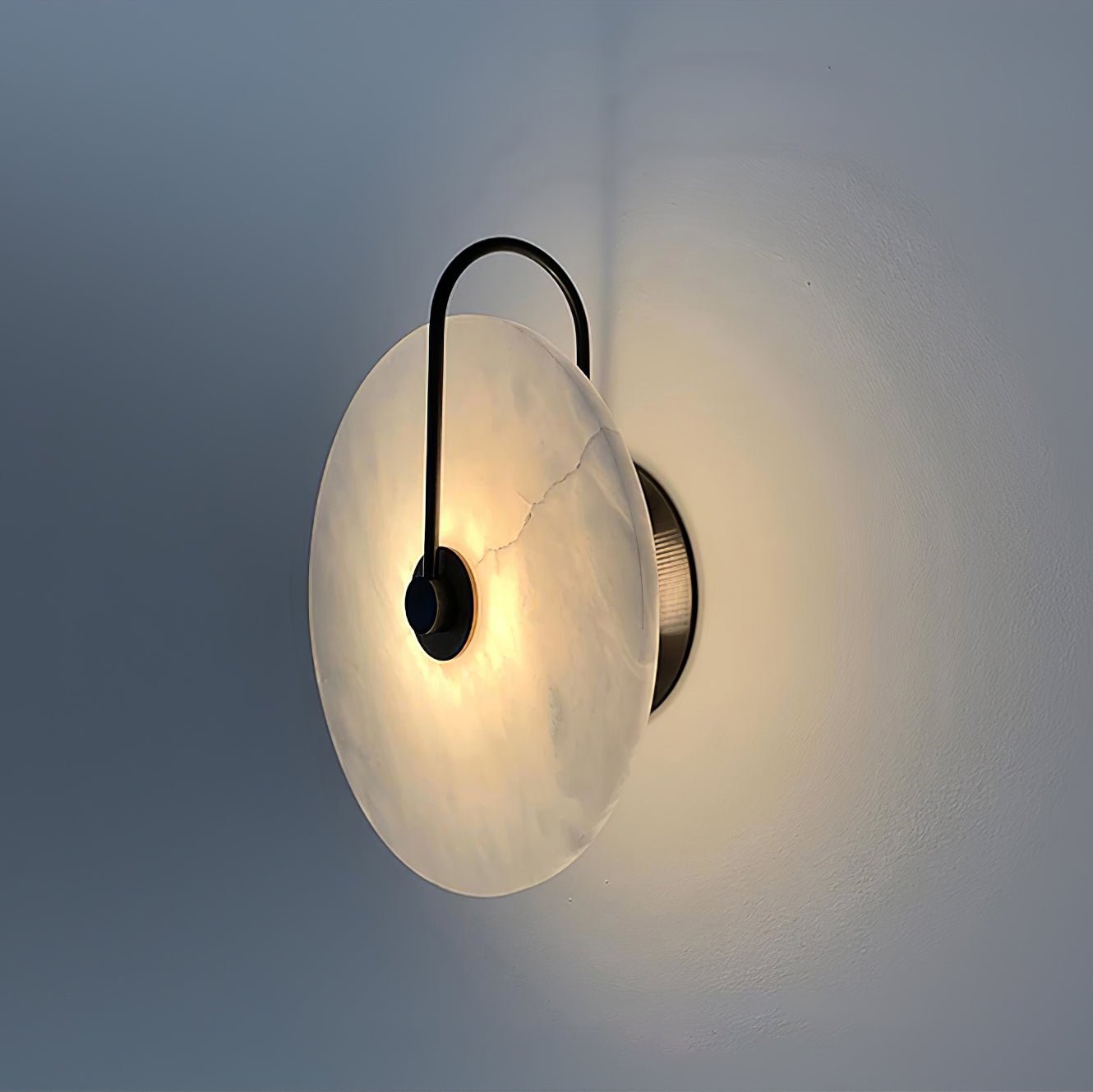 Round Disc Wall Lamp Sconce | Modern Ambient Wall Light for Bedroom and Living