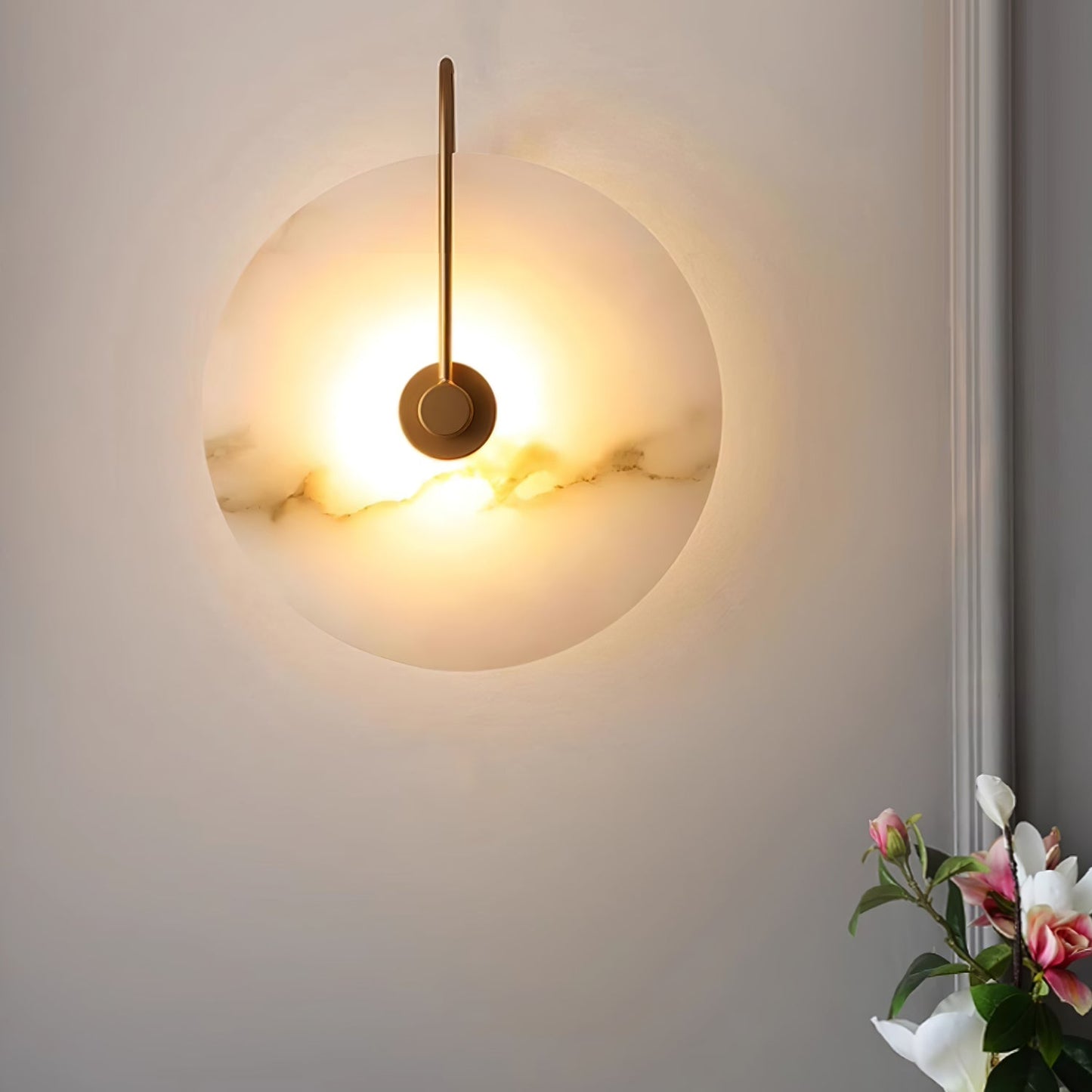 Round Disc Wall Lamp Sconce | Modern Ambient Wall Light for Bedroom and Living